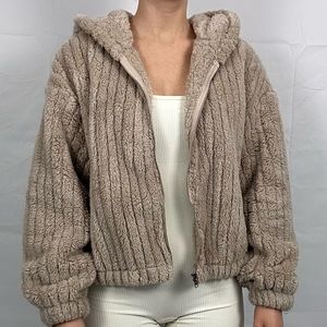 Fluffy jacket from shein bear hood